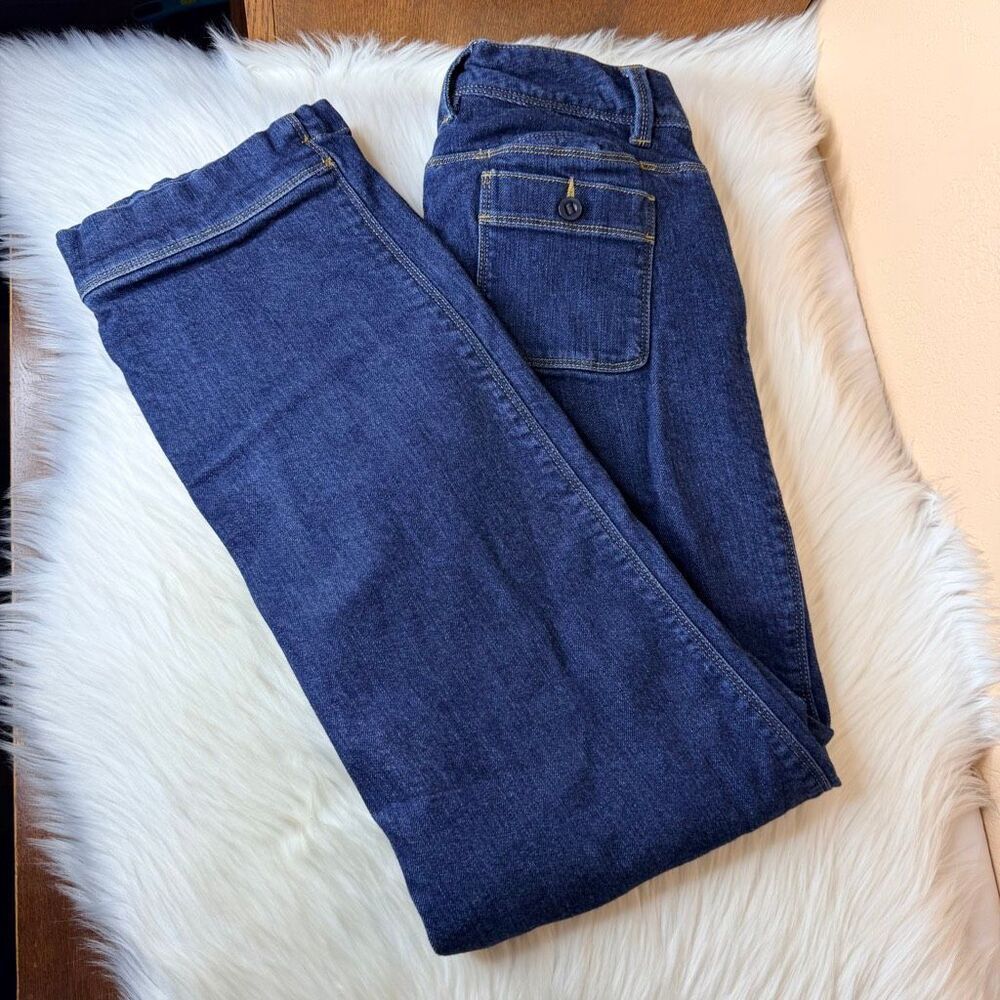 Lands’ End Fully Lined Cargo Jeans Size 6